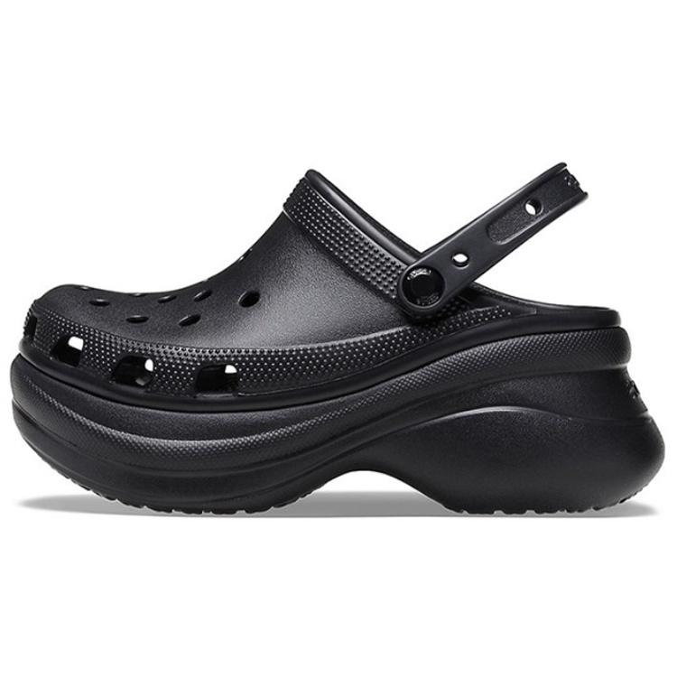 (WMNS) Crocs Small Whale Retro Crocs Thick Sole Black Sandals Women s 206302-001 EU 39-40