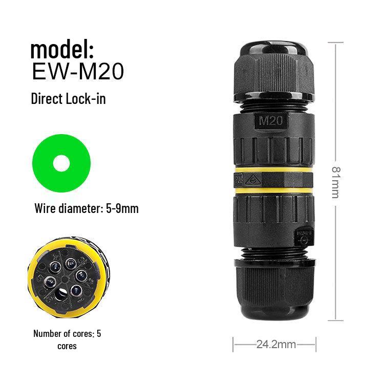 M20 IP68 Waterproof 2-6 Core Outdoor Cable Connector for Landscape Lighting