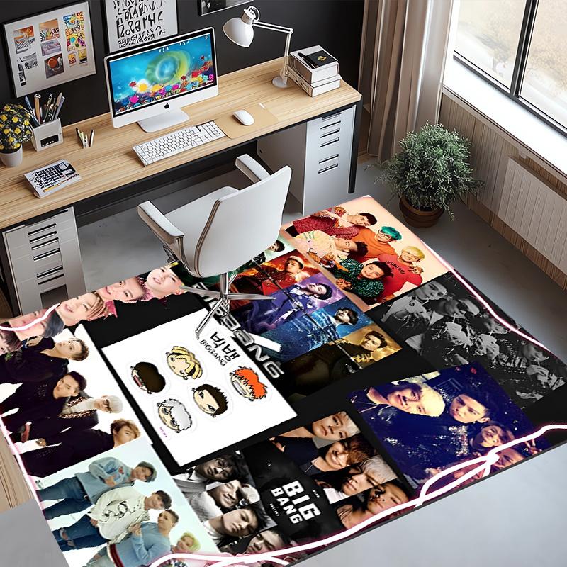 BIGBANG Pattern Rug, Indoor/Outdoor Mat, for Picnic, Gameroom, Bedroom, Office, Living Room, Home Decor Carpet, Birthday Gift