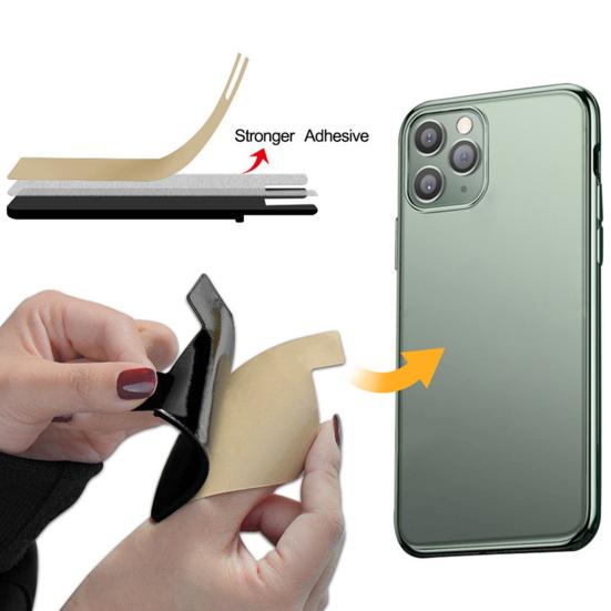 Adhesive Silicone Phone Credit Card Purse Back Cover Pocket Smartphone Accessory