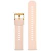 Rubber Watch Strap U27 - Light Pink/Gold - 20Mm