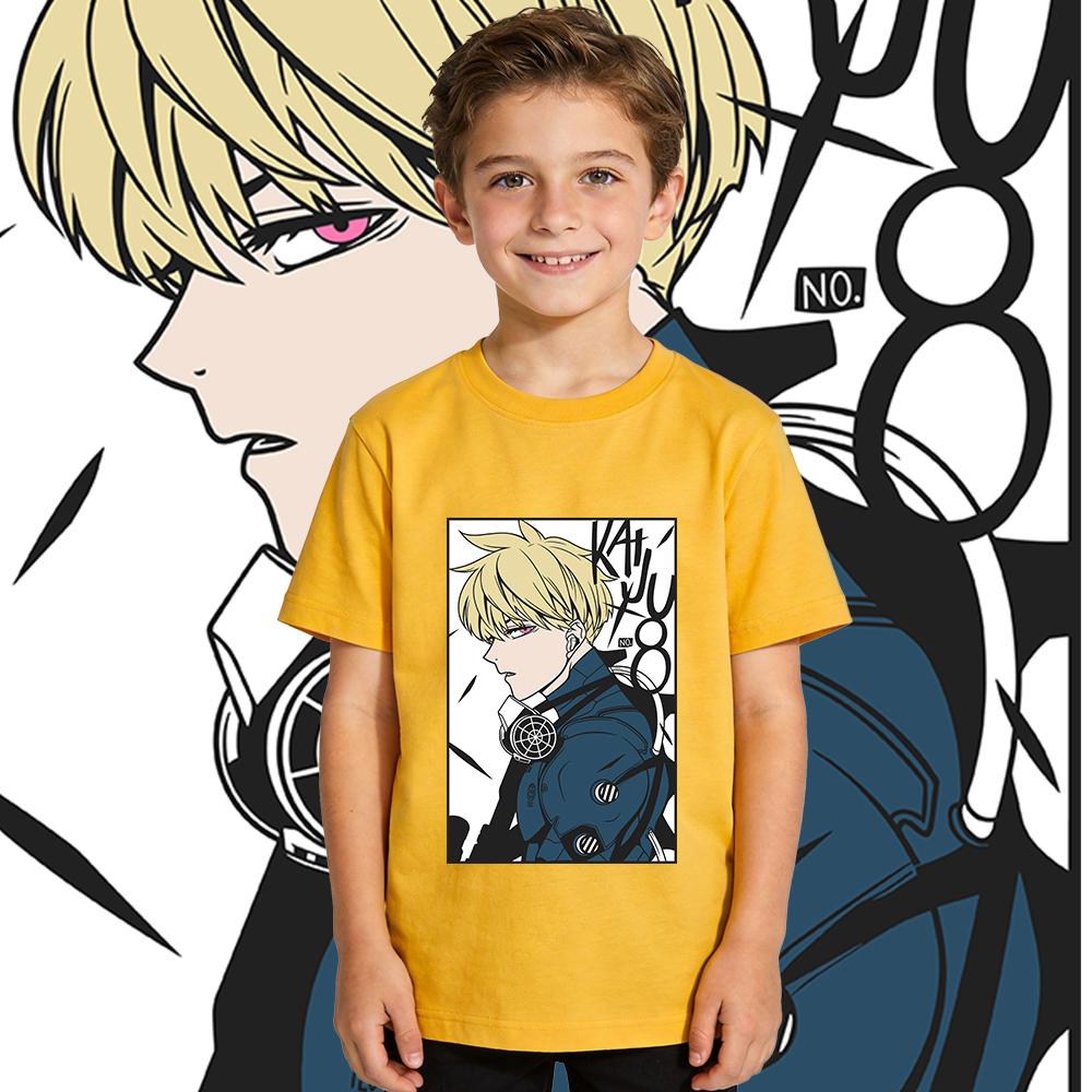 Kaiju No 8 Reno Ichikawa Anime Print Boys Girls Cotton T Shirt Casual Short Sleeve Kids Summer Top Soft Breathable