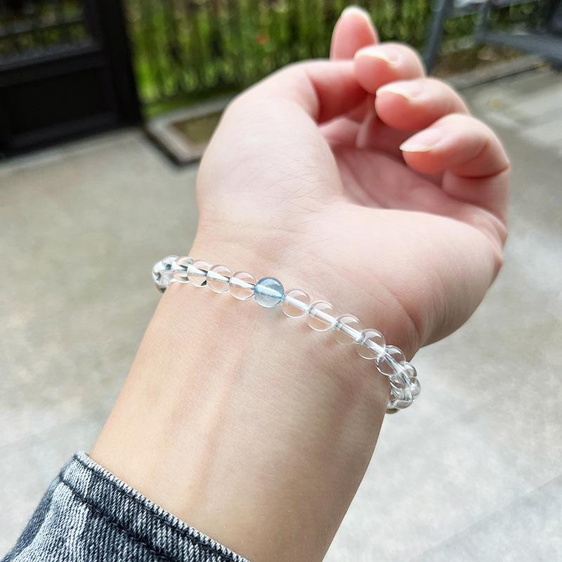 

Натуральный кристалл циркона браслет из бусин нишевый дизайн простой модный универсальный легкая роскошь высокое чувство изысканные украшения женщины