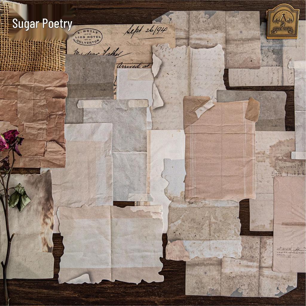 Ji Lv Tang Retro Journal Paper - DIY Collage Background