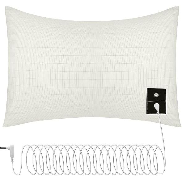 Grounding Pillowcase with Silver Fiber & Organic Cotton, Conductive Grounding Pillow Case 20x30 inch, Grounding Pillowcases for Better Sleep, Beige