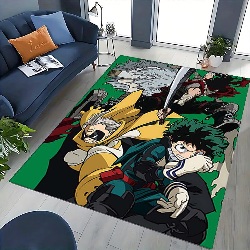 1pc My Hero Academia Chair Mat - Anime Cartoon Design, Anti-Slip Carpet for Office, Home Decor, Living Room, Bedroom, Game Room - Suitable for All Sea
