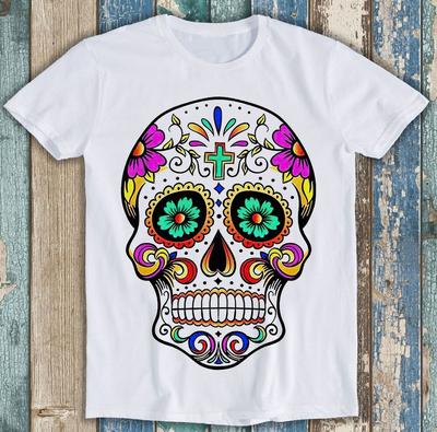 Zuckerschädel Dia De Muertos Mode Kunst Bestseller Lustiges Geschenk T-Shirt M1520