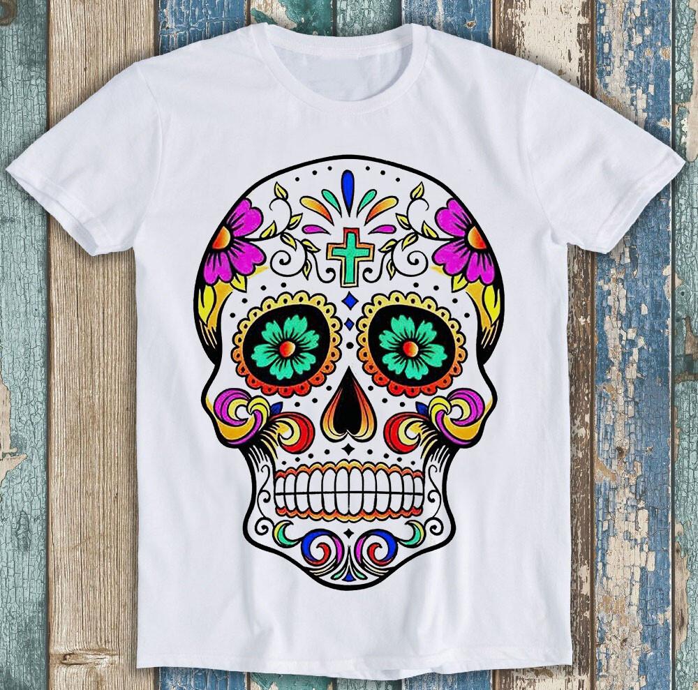 Sugar Skull Dia De Muertos Fashion Art Best Seller Funny Gift  Tee T Shirt M1520