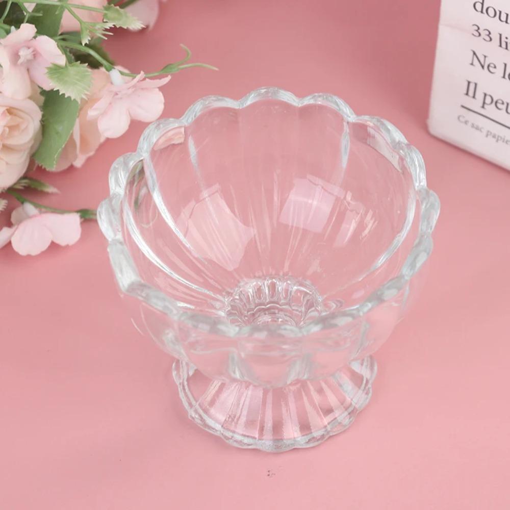 Flowers Shape Cocktail Glass Transparent Pudding Cups Dessert Cup Goblet Milkshake