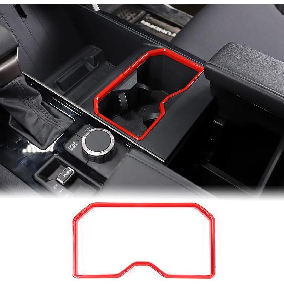 Aunginsy Car Rear Seat Central Armrest Cup Holder Cup Trim Frame Cover Compatible with Toyota Tundra/Sequoia 2022-2025 Car Back Center Console Water