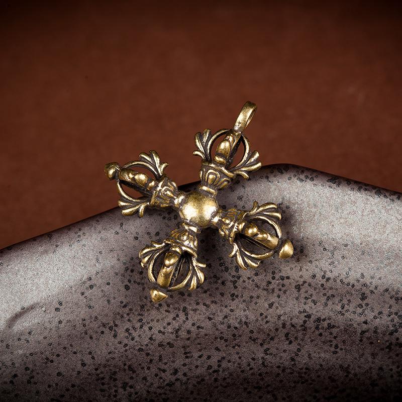 Messing Vajra Stößel Schlüsselanhänger und Auto Anhänger Ornamente