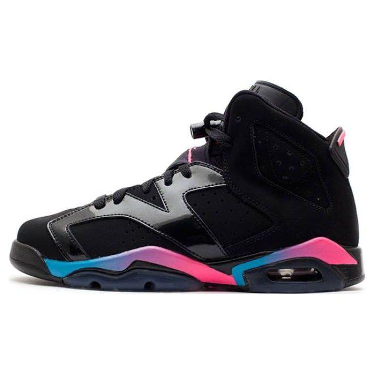 

Кроссовки Air Jordan 6 Retro GS Pink Flash Kids Черный черный розово-вспышка-марина-синий 543390-050