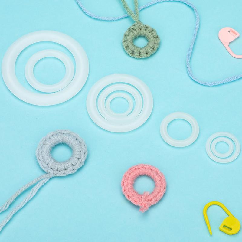 1 Pack Of Diy Crochet Ring Circle Hook Craft Accessories Handbag Plastic Ring Hook 12.7Mm-50Mm Sewing Plastic Ring