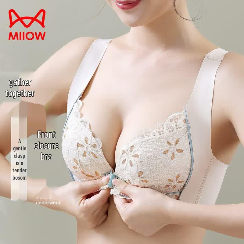 MaoRen Wireless Lace Front-Clasp Push-Up Bra L (36/80AB)