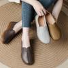 Real Cowhide Women's Leather Shoes Beef Tendon Sole Thick-soled Casual Mother Shoes Comfortable Soft-soled Lazy Shoes Small Single Shoes