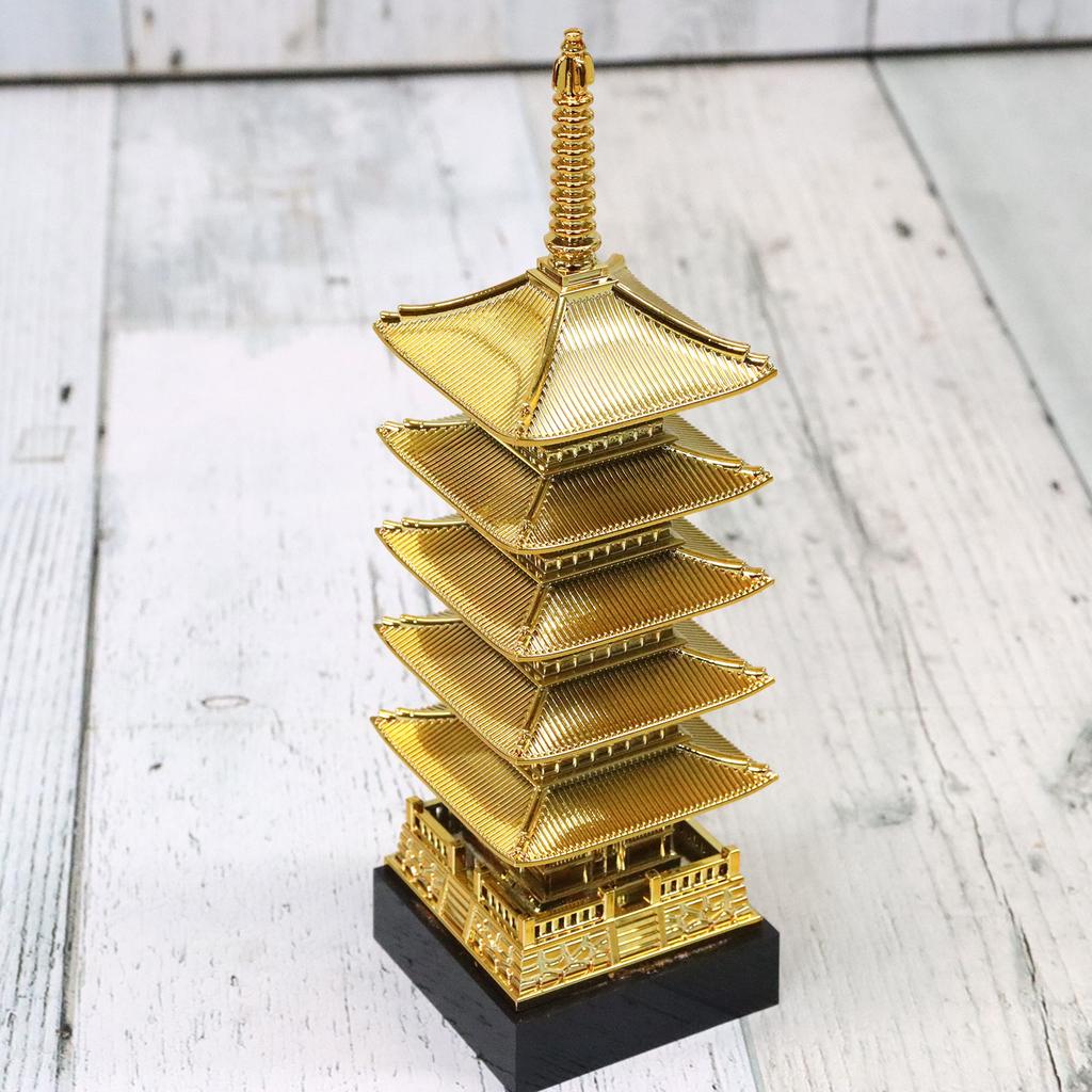 Made In Japan Pagoda Figure Total Length 17cm Five-story (Red)