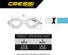 Cressi FOX Swimming Flat UV Scratch and DE202163 Goggles, Unisex, Lens, Protection, Resistant, Shatterproof, Aquamarine, [Authentic]