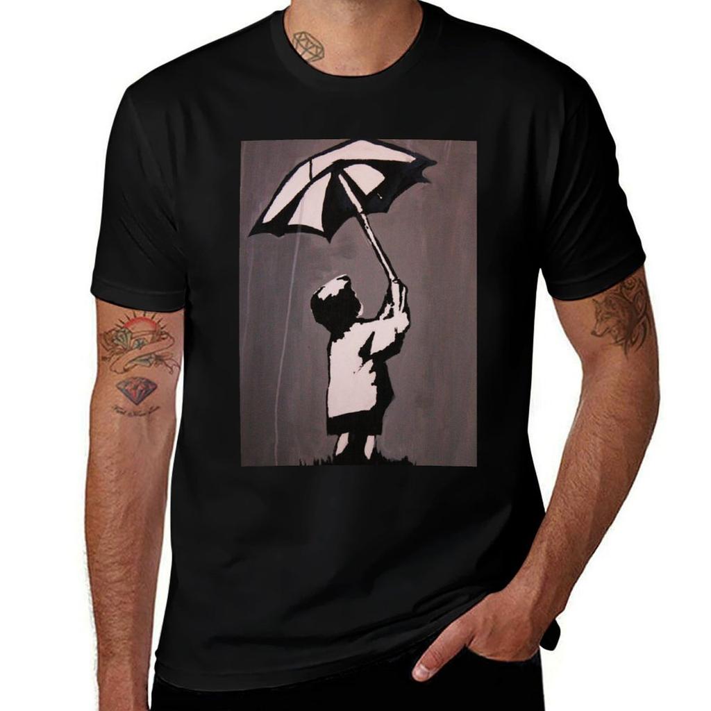 Boy And The Umbrella Tshirt Thanksgiving Day Tee Top