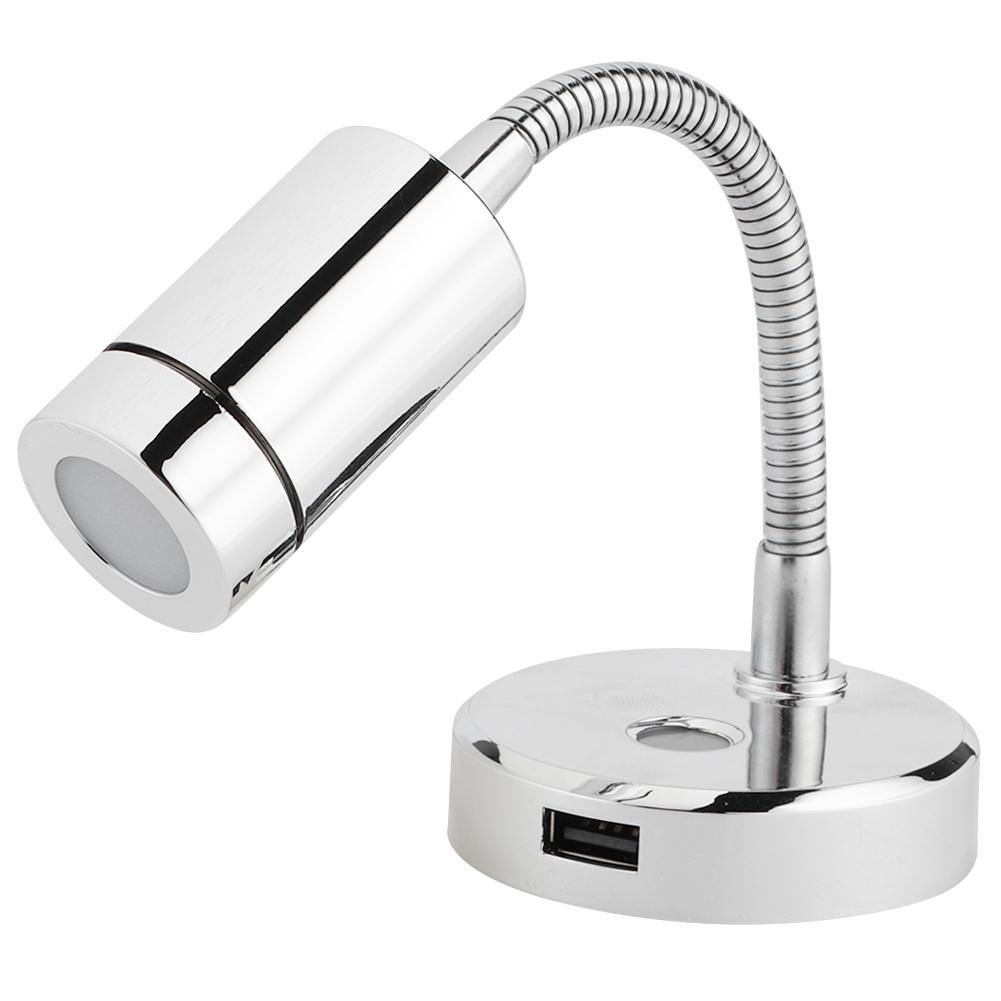 12VDC 1500LM LED Reading Light Rotation Adjustable Marine Car Table Lamp with USB Charging Interface