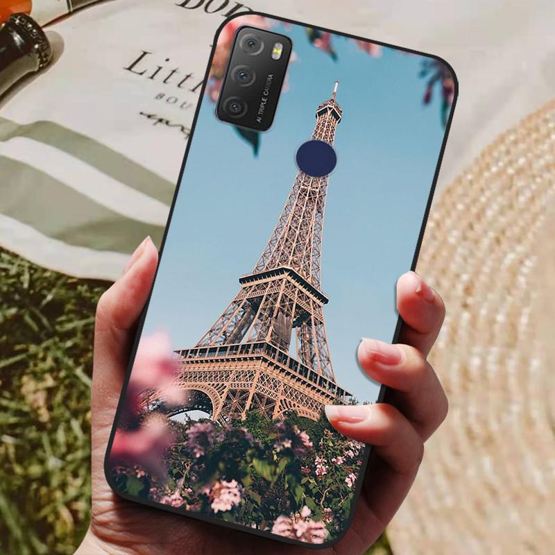 For TCL 20Y 20E 6125F Case Silicone Soft TPU Phone Cover for TCL 20Y 6156D Case Bumper for TCL20Y TCL20E Flower Animals Coques