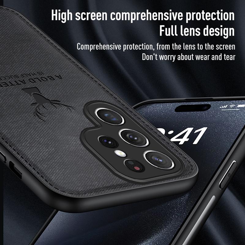 Leather Deer Case For Samsung Galaxy S8 S9 S10 S20 Note 8 9 10 Plus 20 S21 S22 S23 S24 Ultra Shockproof Soft Cover