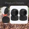 4 Pieces 1/18 RC Car Wheels and Tires Accessories Sturdy High Parts Replacement Part for