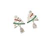 S925 Silver Christmas Tree Stud Earrings - Elegant Women's Light Luxury Fashion Jewelry for New Year's Eve