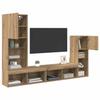 TV Wall Units Wall Mounted 4 pcs Artisan Oak Wood Based Material