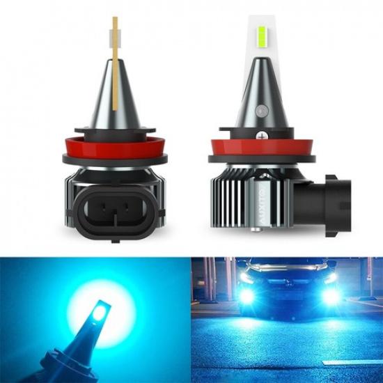 Ice Blue Super Bright H11 LED Headlight Bulb Kit Hi Low Beam Fog Light 50W 8000K