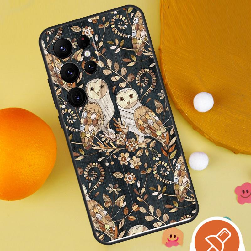 Cartoon Eule Handyhülle Für Samsung Galaxy S25 Ultra S24 S23 S22 Ultra S9 S10 S20 Plus S21 FE Funda Cover