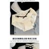 Women Sweet French Style Lace Solid Antibacterial Mid Waist Cotton Panties