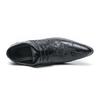 Men Dress Derbys Formal Business Leather Shoes Black Pointed Toe Tuxedo Wedding Shoes Plus Size