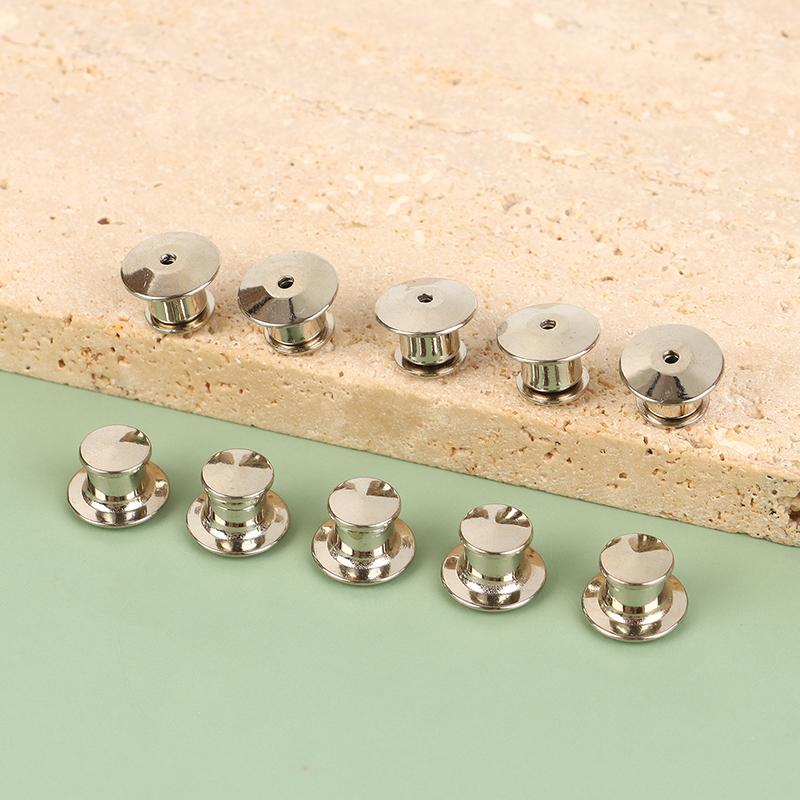 

10 шт. Металлические зажимы-пусеты черного цвета для брошей, значков, бейджей, фиксаторы, застежки, ювелирная фурнитура для рукоделия