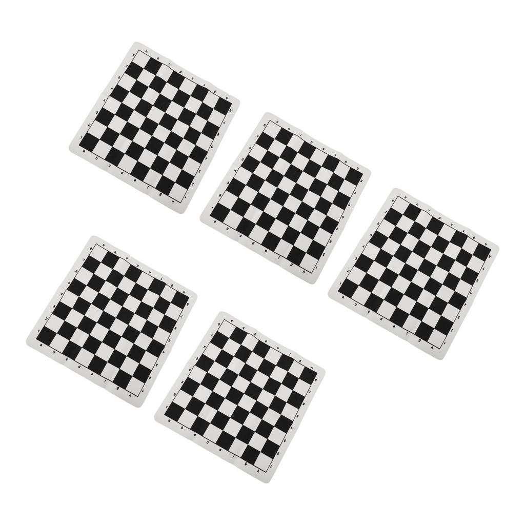 5 STÜCK Aufrollbare Schachbretter 13,8 Zoll PU-Leder Aufrollbares Schachbrett Tragbare Internationale Schachmatte