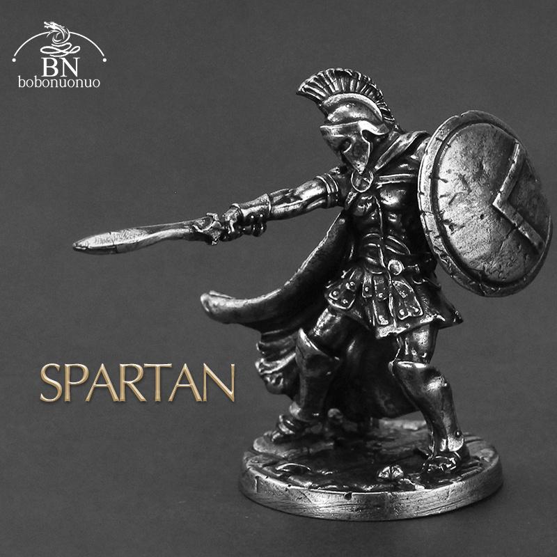 1 Stück Antike Spartaner Rom Soldaten Figuren Miniaturen Vintage Metall Soldaten Modell Statue Desktop Ornament Geschenk