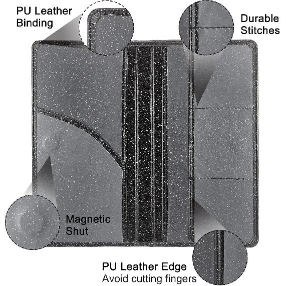 Car Registration And Urance Holder, Premium Leather Urance And Registration Holder,Vehicle Glove Box Car Organizer, With Magnetic Shut For Cards,