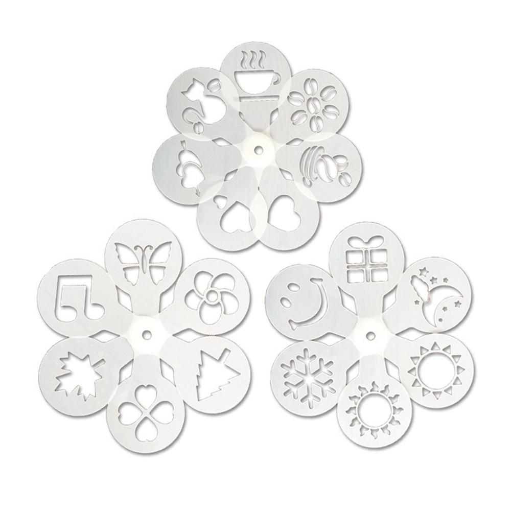 Cappuccino Templates Coffee Stencils Powdered Sieve Tools Coffee Printing Model Foam Spray Mold