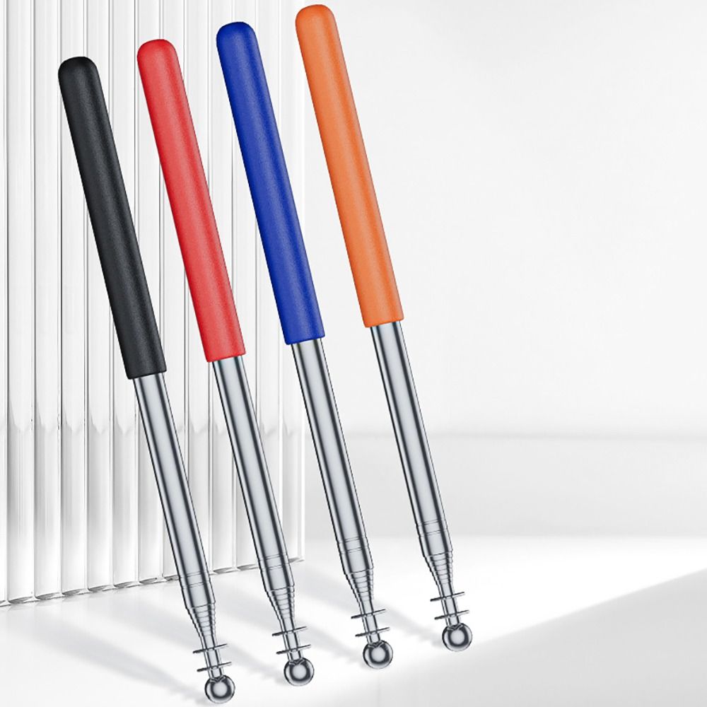1pc Portable 2-in-1 Teaching Pointer 1/1.2/1.6M Retractable Flagpole Flag Display Pole Tour Guide Flag