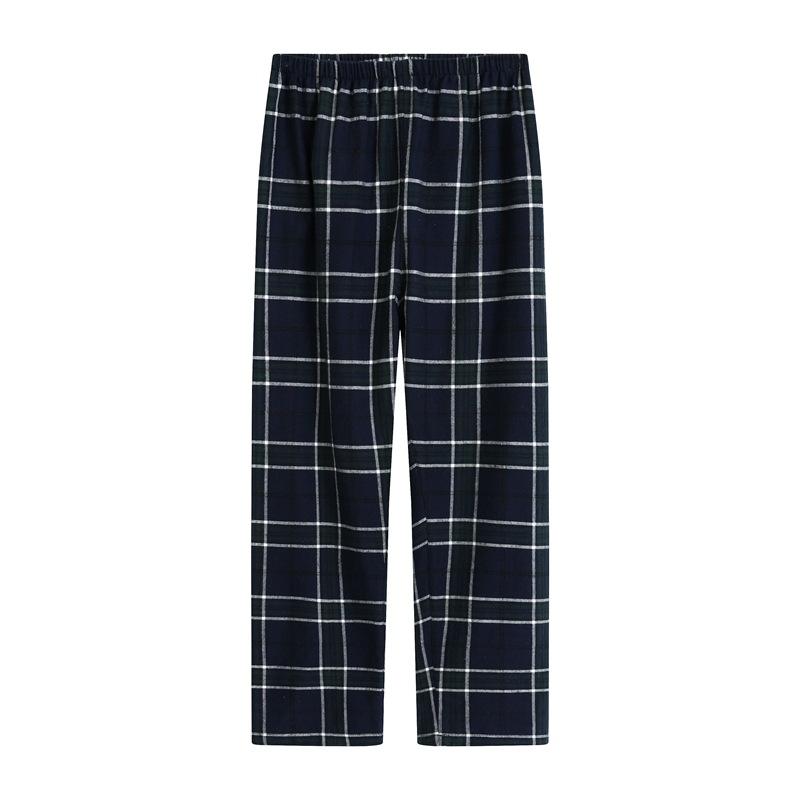 Karierte Pyjamahose, mittelschwerer Jersey-Stoff, normale Passform mit Taschen, Indoor-Lounge-Pyjamahose - Lounge-Hose