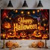 Halloween Decor Supplies Banner Spooky Graveyard Pumpkin Bat Skull Background Festival Party Decor Photography  Backdrop Props490