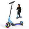 Foldable Kids Electric Scooter with LED Light Up Wheels & Light Deck, 3 Adjustable Height for Ages 6-12 Teens , Max Load 50KG