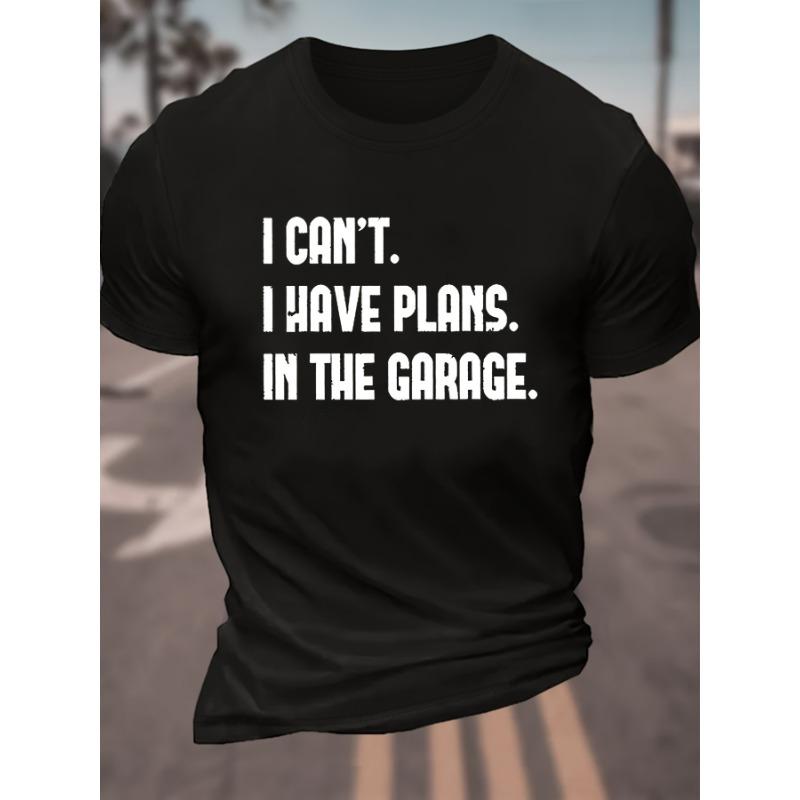 Herren Garagenpläne Grafik 3D Druck Kreatives Design Kurzarm Rundhals Perfekt für Sommer T-Shirts