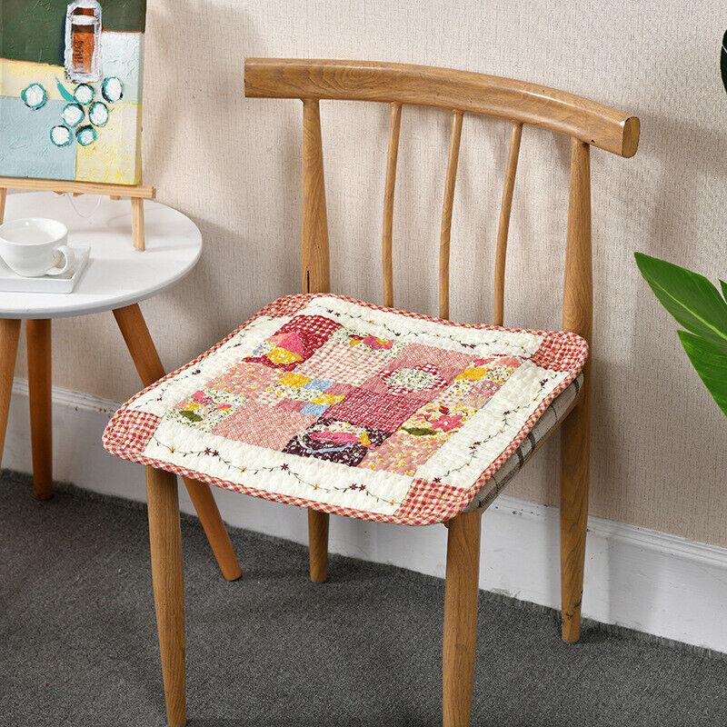 Podložka na židli s kravatami Polštář na židli Farmhouse Květinová kuchyně Jídelní sedák G