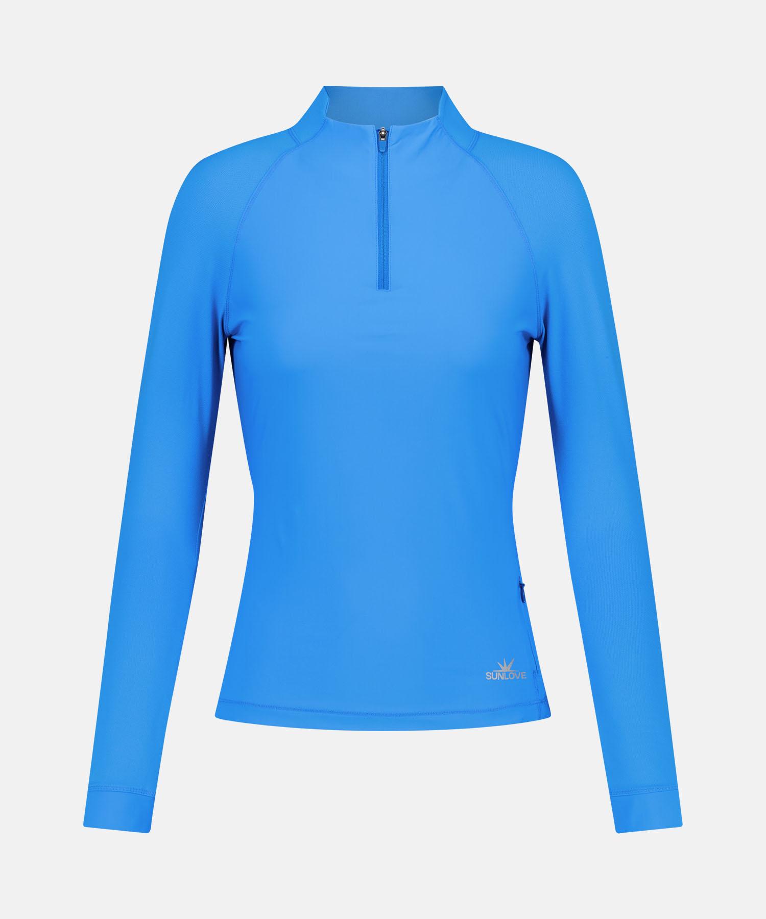 Sun Love W Dry Half Zip L/S Tee Blue M