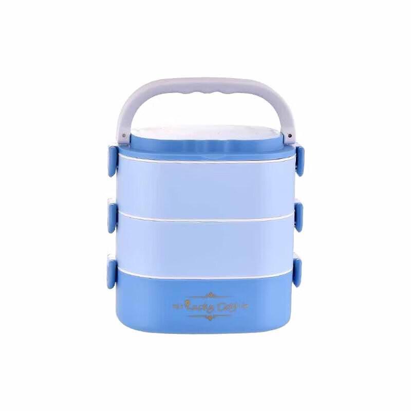 Huihuang 304 Stainless Steel 3-Layer Portable Insulated Bento Lunch Box