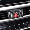 Real Carbon Fiber Accessories Decals Car Hazard Light Frame Panel Cover Compatible with KIA Forte K3      2024 Carbon Fiber Interior Trim Sticker