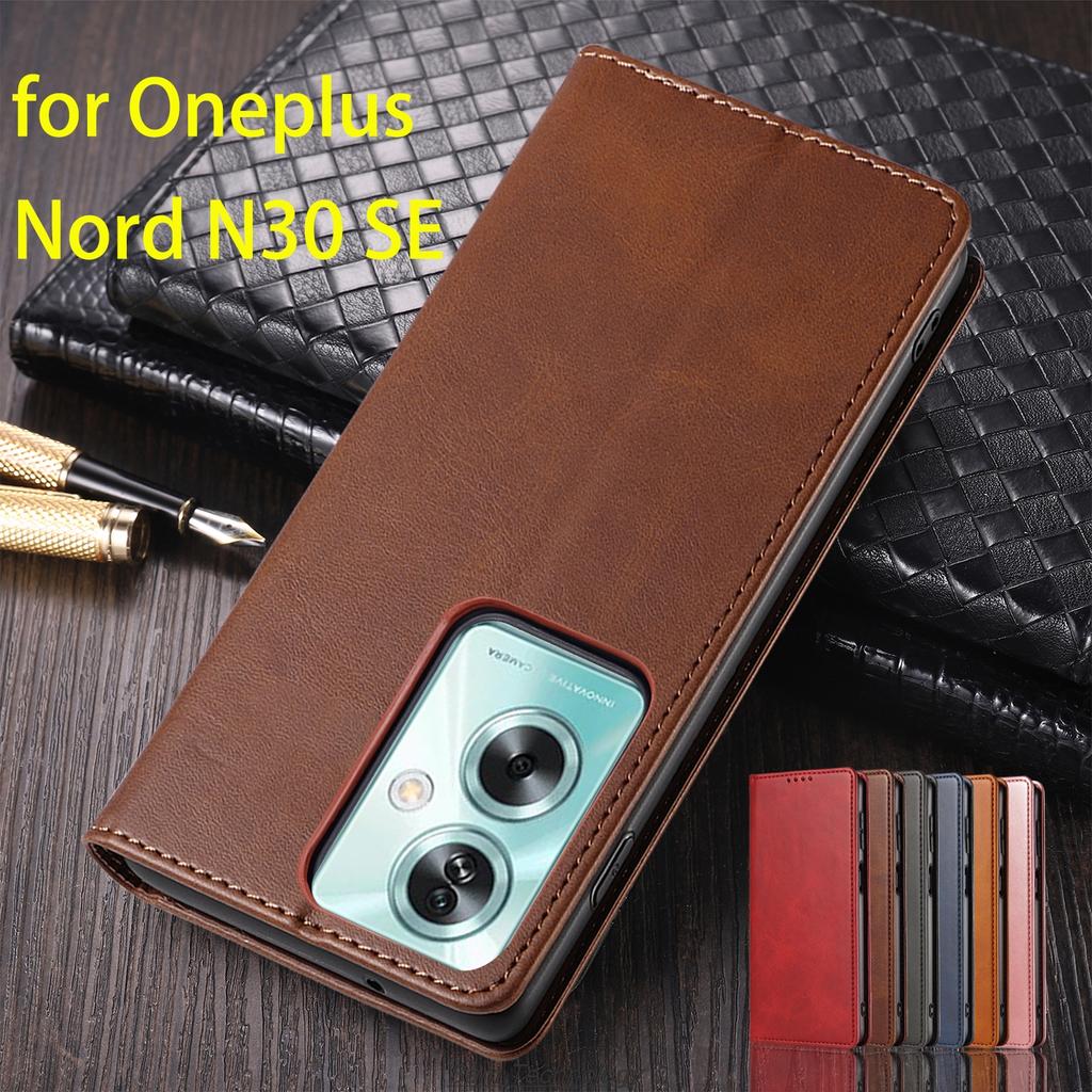 Magnetic attraction Leather Case for Oneplus 1+ Nord N30 SE 6.72" Holster Flip Cover Case Wallet Phone Bags Fundas Coque