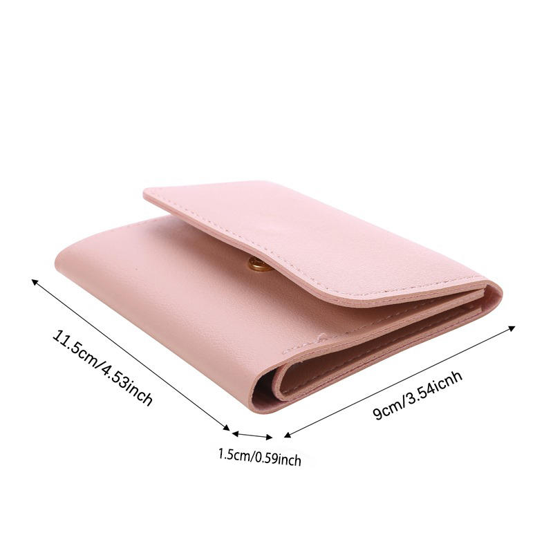 Simple Short Wallet for Women Fashion Ultra Thin Ladies Card Holder Multi Function Change Purse Cute Elegant Slim Pocket