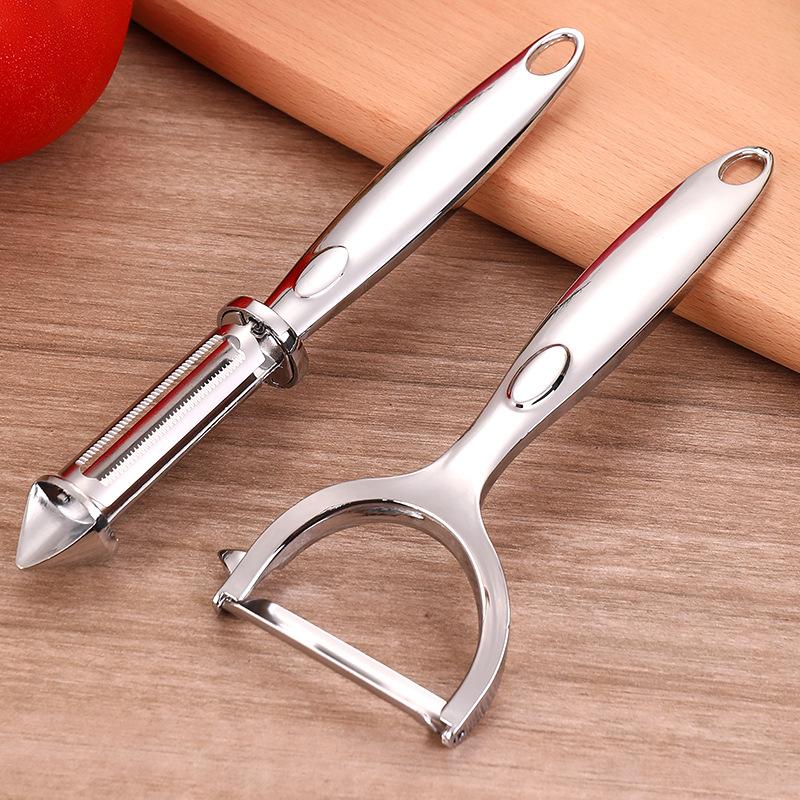 Multi-functional Peeler, Scraper, Grater, Stainless Steel Household Double-head Planer, Zinc Alloy Fruit Peeler