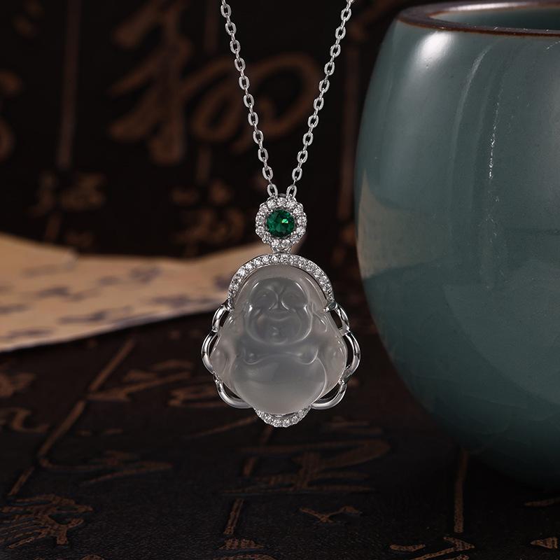 Four Leaf Clover Pendant Necklace For Women Fashionable Zircon Crystal Adjustable Chain Delicate And Versatile Jewelry